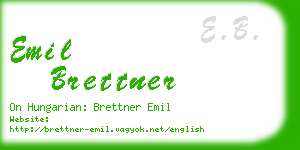 emil brettner business card